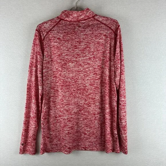 BADGER SPORT WOMEN'S 1/4 ZIP LIGHTWEIGHT PULLOVER IN HEATHERED RED COLOR SIZE XL - Picture 4 of 11